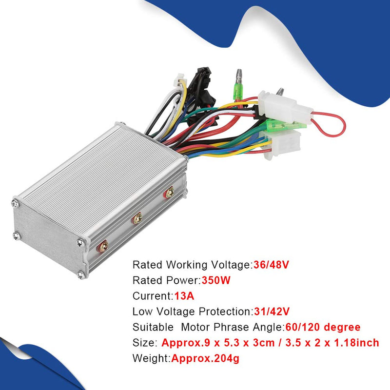 Fafeims 36V/48V 350W Brushless Motor Controller with Aluminium Alloy Shell for Electric Bicycle