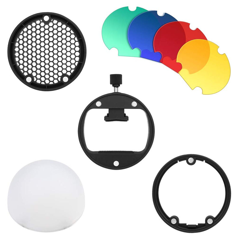 Camera Flash Diffuser with Color Filter Honeycomb Grid for Speedlight