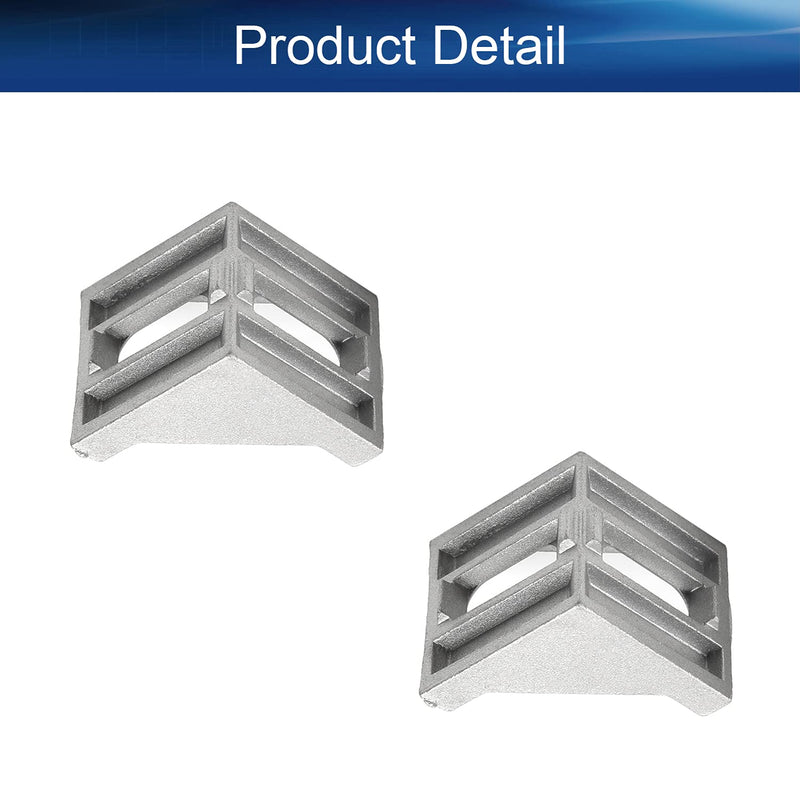 [AUSTRALIA] - Yinpecly Inside Corner Bracket Gusset Aluminum Alloy Interior Joint Bracket Suitable for 4040 Series with 8mm Slot Aluminum Extrusion Profile Silver Tone 4pcs 4040A Series 