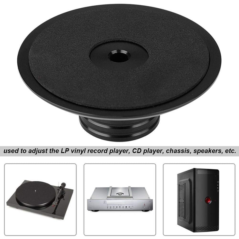 Serounder Record Weight Stabilizer, Vinyl Turntable Record Clamp Disc Stabilizer Aluminum Vibration Reducer for LP Vinyl Record Weight Player(Black)