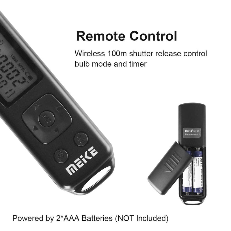 Meike MK-A6600 Pro Battery Grip Built-in Remote Controller Up to 100M to Control Shooting Vertical-Shooting Function for Sony A6600 Camera with Remote Control