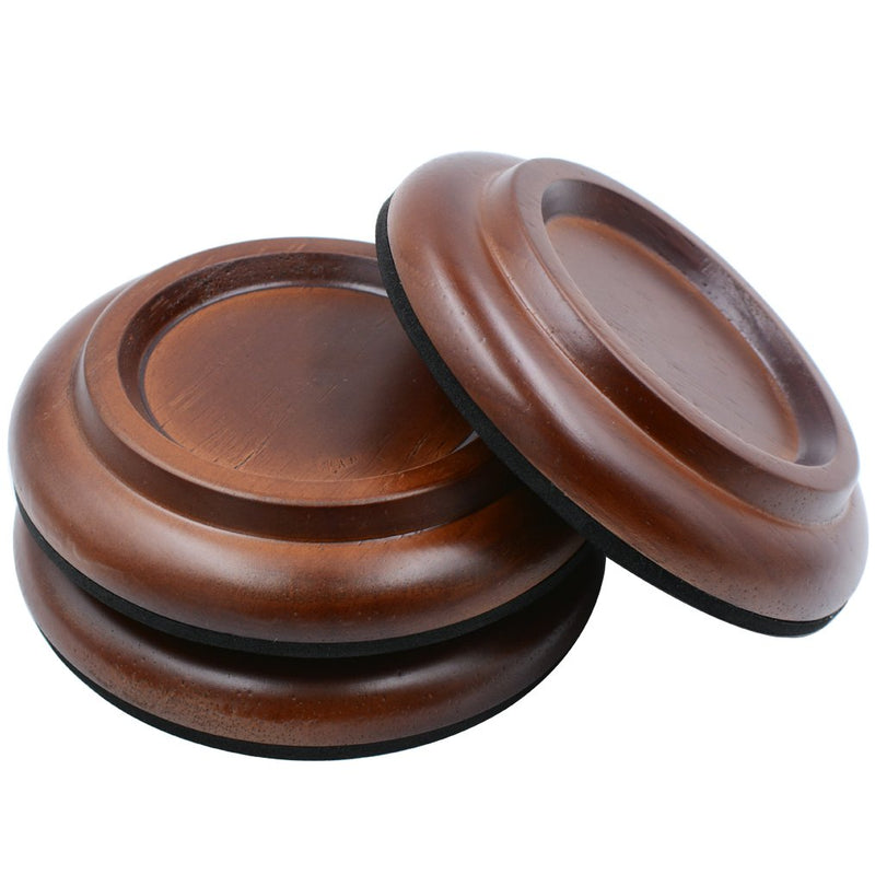 Piano Caster Cups Grand Piano Caster Cups Wood coasters Cups Piano Caster Pads for Grand Piano Hardwood Brown