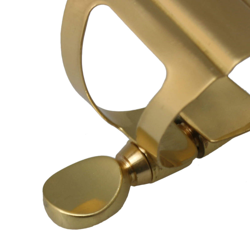 Yibuy Saxophone Mouthpiece Ligature Clip Copper Gold-plated for Soprano Sax