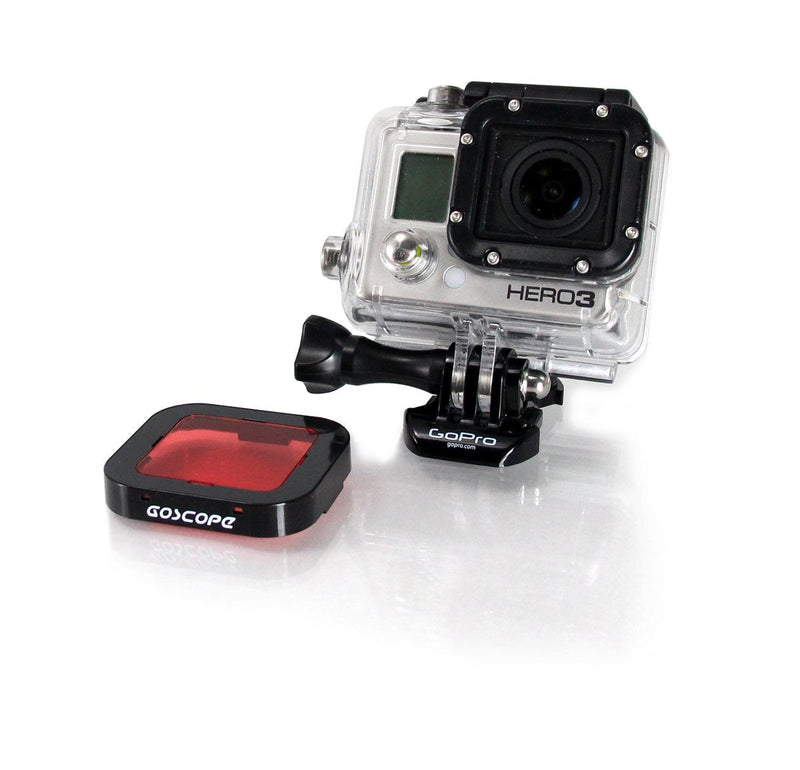 [AUSTRALIA] - GoScope (60M) Red Filter - Compatible with GOPRO HERO4 / HERO3+ / HERO3 Dive HOUSING (60M Case Only) Laser Cut Optical Red Filter {See Pictures to Make Sure This FITS Your Camera CASE} 