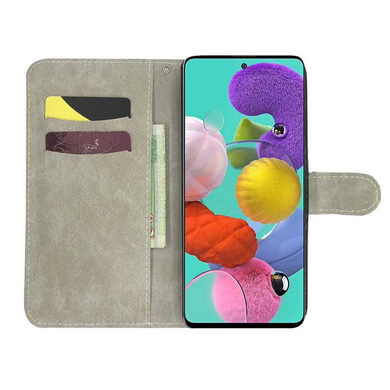 QIVSTAR Case Compatible for Samsung Galaxy A51 4G 3D Design Soft PU Leather case Magnetic Wallet Full Body Protective Case with Stand Flip Folio Case for Samsung Galaxy A51 4G Flower Elephant CY2 CY2-1: Flower Elephant