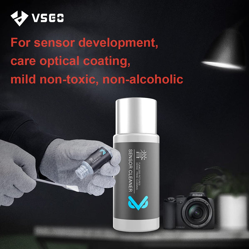 VSGO VS-S04E Professional Medium Format Camera Cleaning Kit for Medium Frame CCD/CMOS/Sensor with 12pcs Clean Swabs 34mm and 10ml Cleaner