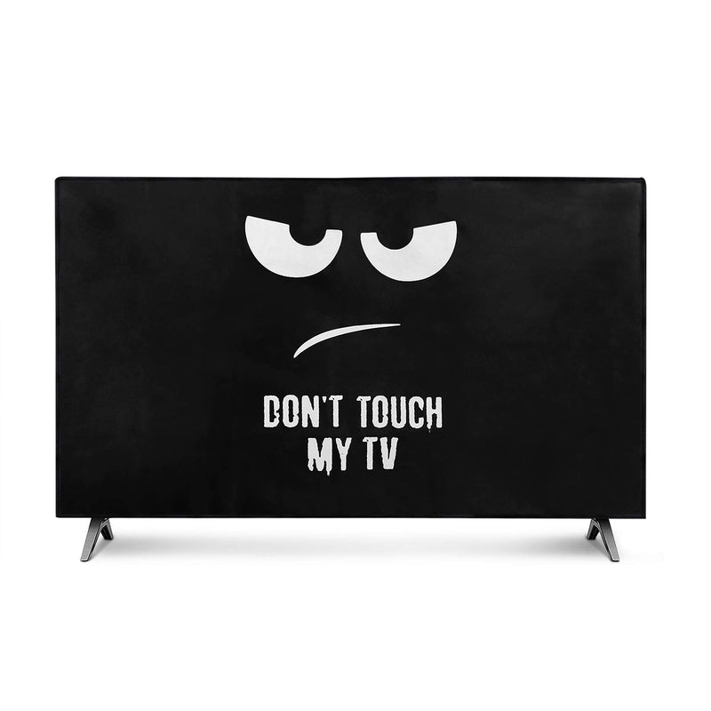 [AUSTRALIA] - kwmobile Dust Cover for 32" TV - Flat Screen TV Protector - Don't Touch My TV White/Black Don't Touch My TV 02-01 