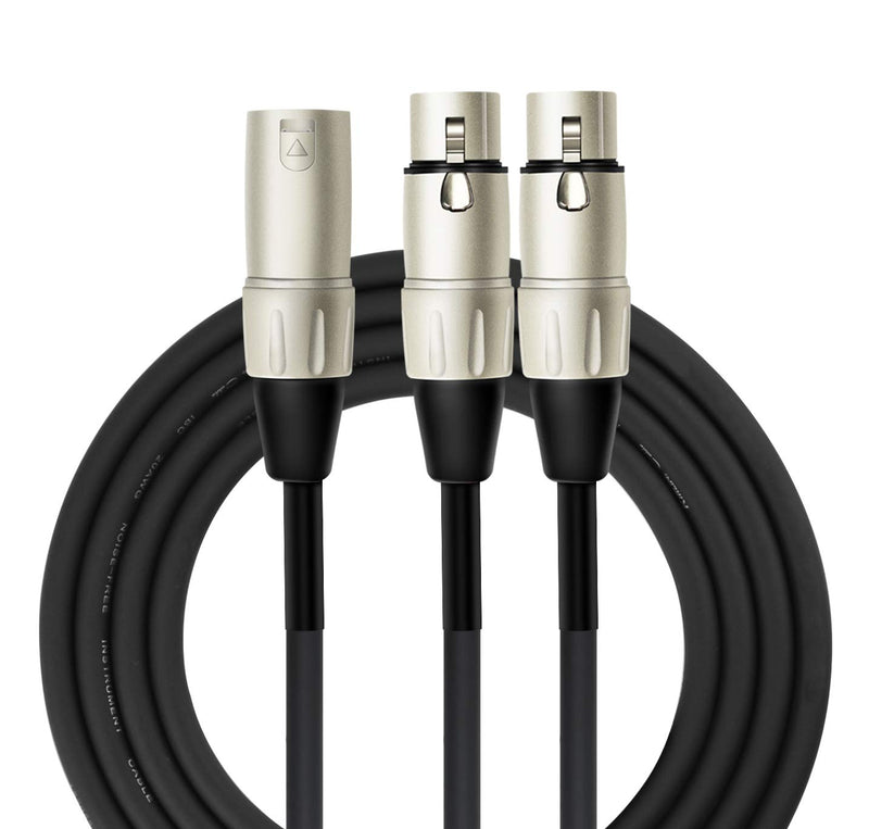 [AUSTRALIA] - Kirlin Cable Y-301-06 - 6 Feet - XLR Male to Dual XLR Female Y-Cable 