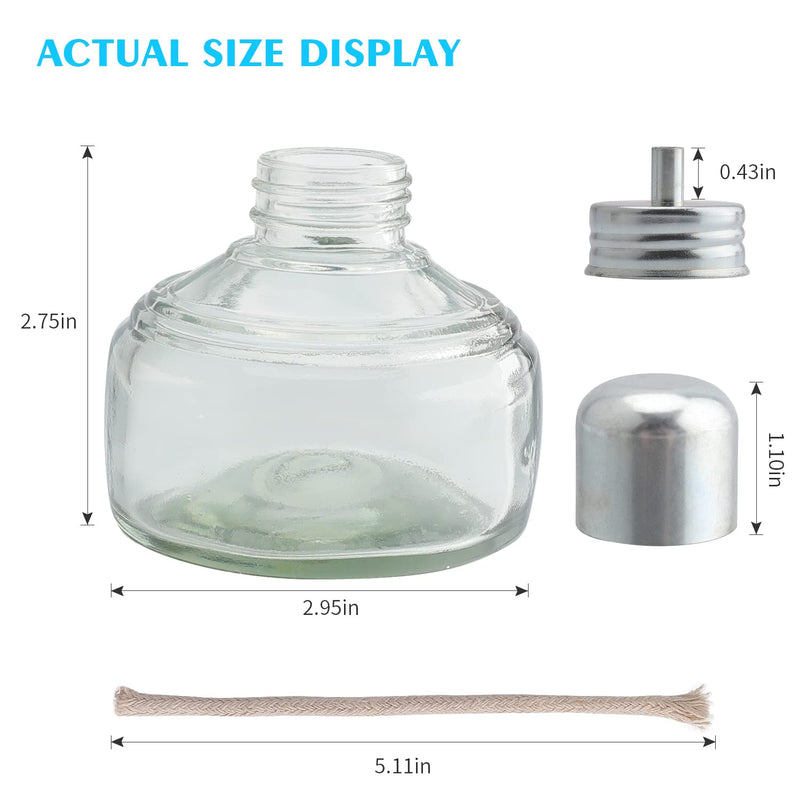 Dental Alcohol Lamp Glass - Alcohol lab Burner Portable Chemistry Heating Equipment for Dental Science Experiments Household and Camping Come with Metal Cap & 1 Cotton Wicks 150ml