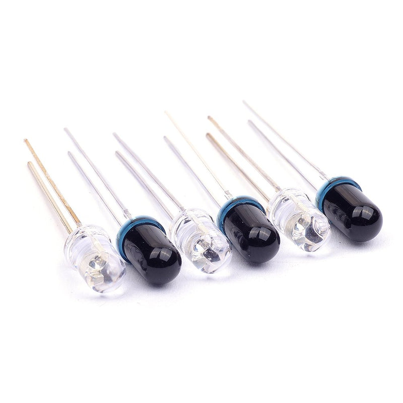 Cylewet 30Pcs 5mm 940nm LEDs Infrared Emitter and IR Receiver Diode for Arduino (Pack of 30) CYT1057