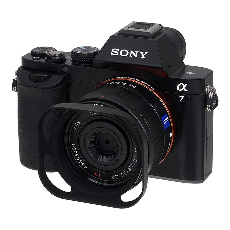 Fotodiox Pro Rangefinder Inspired Lens Hood Compatible with Sony RX1 / RX1 R / RX1 RII and Various Sony E-Mount Lenses - All Metal Rangefinder Style Hood (Replaces Sony LHP-1 Hood)