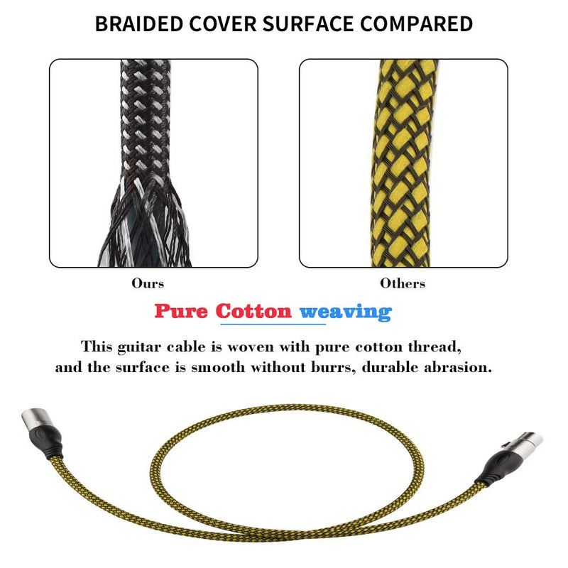 [AUSTRALIA] - XLR Cable, NUOSIYA XLR Cable Male to Female 3 Feet, 3-pin Nylon Hybrid Woven Microphone Cable, DMX Cable Recording Studio Equipment Jumper (6-Color/3FT) 6-Colors-3 Feet 