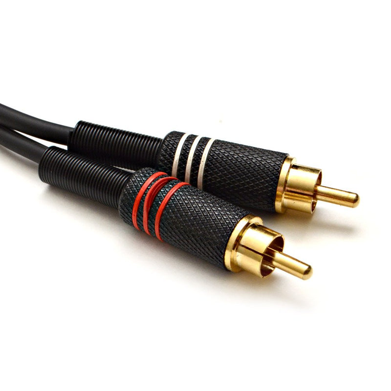 Seismic Audio - SA-i2RM1E - Female 1/8" (3.5mm) to Male RCA Patch Cable - For iPhone, iPod, Laptop, MP3, Android, etc - Hook to guitar and power amplifiers Single