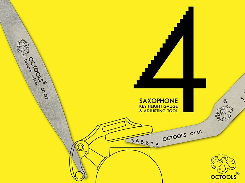 Ochres Music OCTOOLS #4 High Precision Saxophone Key Height Gauge and Adjusting tools Sax Repair Kit