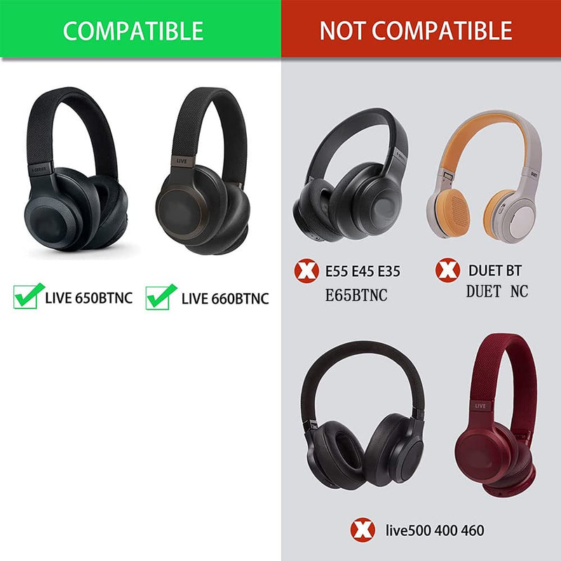 [AUSTRALIA] - POYATU Live 650 660 Earpad for JBL Live 650BTNC Live 660NC Ear Pads Live 650 BT NC Headphone Earpads Replacement Ear Pad Cushion Cover Repair Parts (Black) Black 