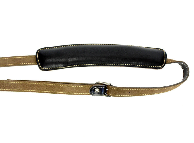 [AUSTRALIA] - Walker & Williams Vintage Slash Strap Premium Black Leather Extra Long Up To 61" 
