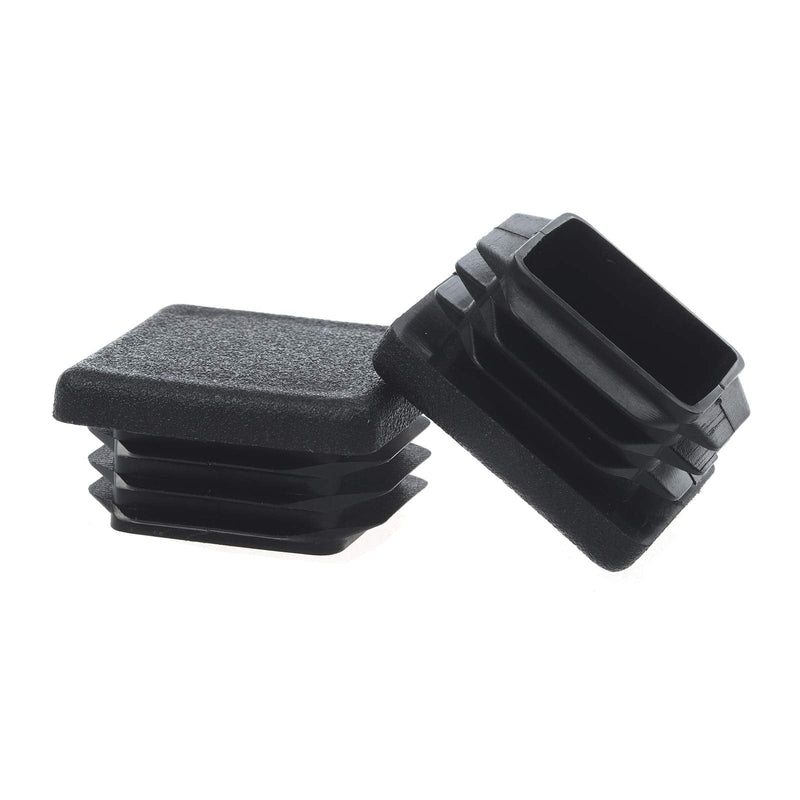 2 Inch Square Plastic Plug, End Caps for Tubing Pipe OD 2" x 2" (not ID), Steel Chair Leg End Caps, Bar Stool Glides Inserts, Fence Plugs, Furniture or Fitness Equipment End Caps (12 Packs) 2 Inch