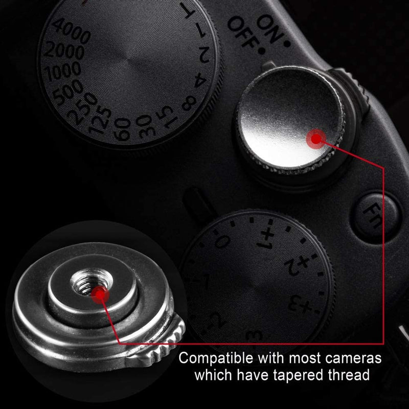 Camera Shutter Button (2 Pack/Silver) Upscale and Delicate Soft Shutter Release Button silver