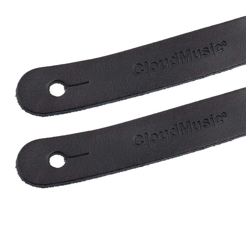 CLOUDMUSIC Ukulele Strap Guitar Strap Button Headstock Adapter 2pcs For Soprano Concert Tenor Baritone Ukulele Acoustic Guitar (black) black