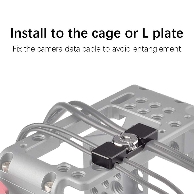 Oumij1 Camera Cage Cable Clamp - Portable Cage Fitting Wire Clip - Accessories Fixed Clip - 1/4 Inch Universal Lightweight Mounting