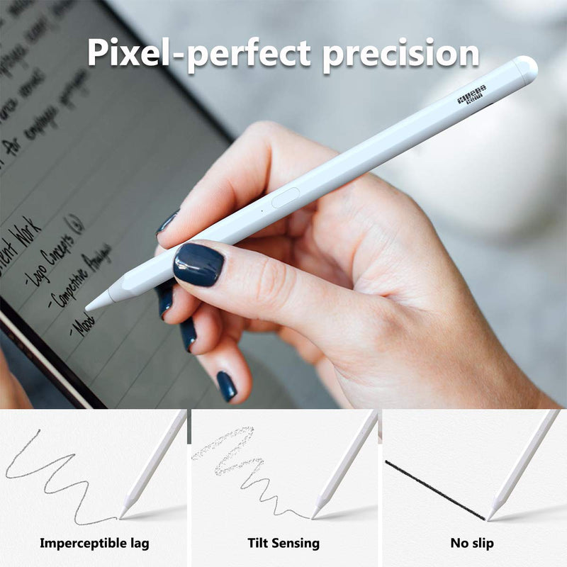 Stylus Pen Compatible with iPad/iPad Pro, iPad Pro Pen with Tilt and Palm Rejection for iPad 6th, iPad Mini 5th, iPad Air 3rd Gen, iPad Pro (11/12.9")