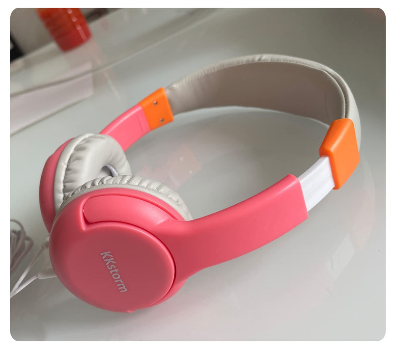 KKstorm Children Headphones for Children Wired Headphones Wired Headphones with Microphone Noise Cancelling Headphones with mic Gaming Headphones Studio Headphones KK-103 2pcck Blue Pink