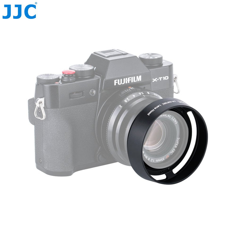 JJC BLACK Metal Bayonet Lens Hood for FUJINON XF 35mm F2 R WR/ FUJINON XF 23mm F2 R WR, Fuji 35mm F2 Lens Hood, Fuji 23mm F2 Lens Hood, 35mm F2 Hood, 23mm F2 Hood, Replaces Fujifilm LH-XF35-2 Hood LH-JXF35C Black