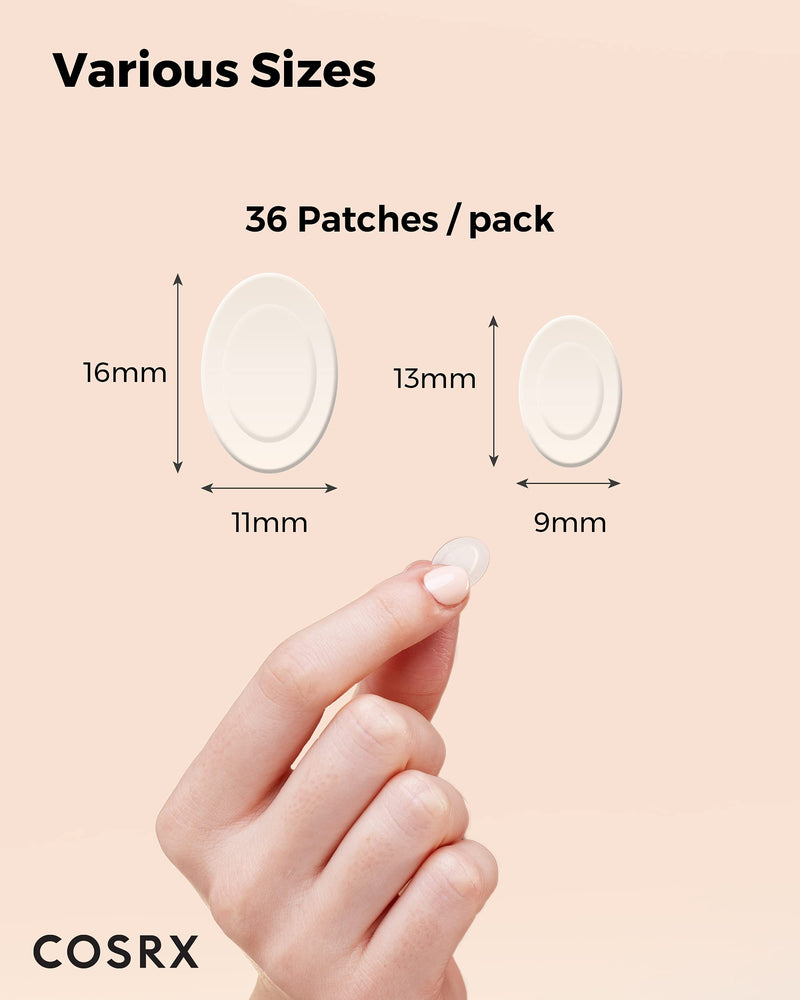 COSRX Master Pimple Patch Intensive | Oval-Shaped Acne Patch Hydrocolloid, Active Salicylic Acid & Tea Tree Oil | Quick & Tough Treatment (36 Count) 36 Patches