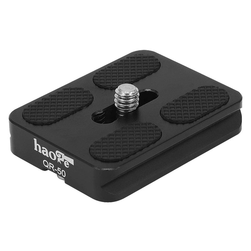 Haoge 50mm QR Quick Release Plate and D-Ring Screw Fits Arca-Swiss Standard for Tripod Ball Head