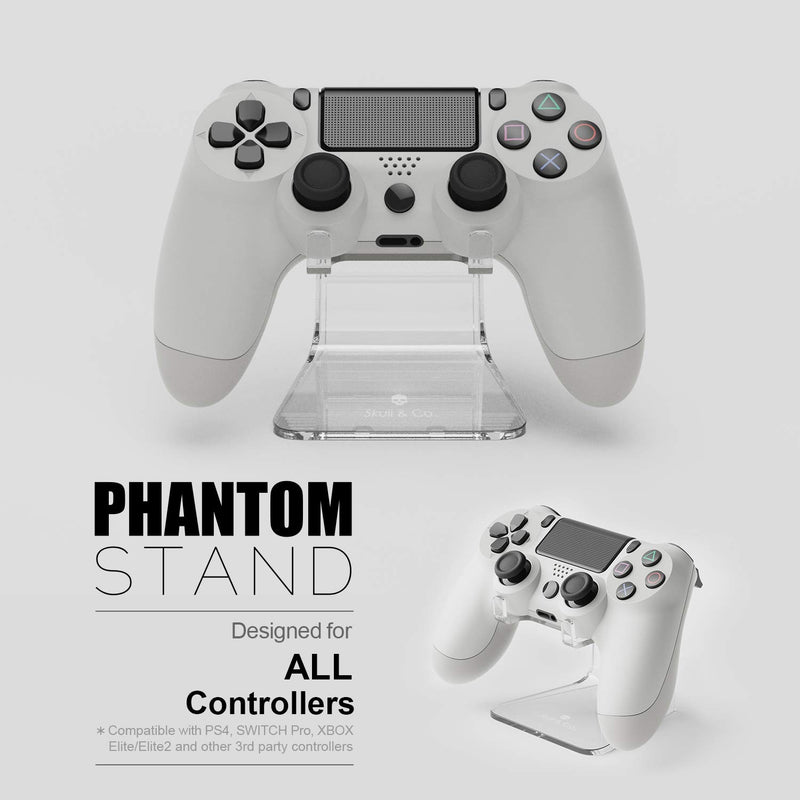 Skull & Co. Phantom Stand Holder Compatible for All Controllers [for PS4/Switch Pro/Xbox Elite/Elite2/other 3rd Party Controllers]- Transparent Stand [for ALL Controller] Transparent Stand[for ALL Controller]