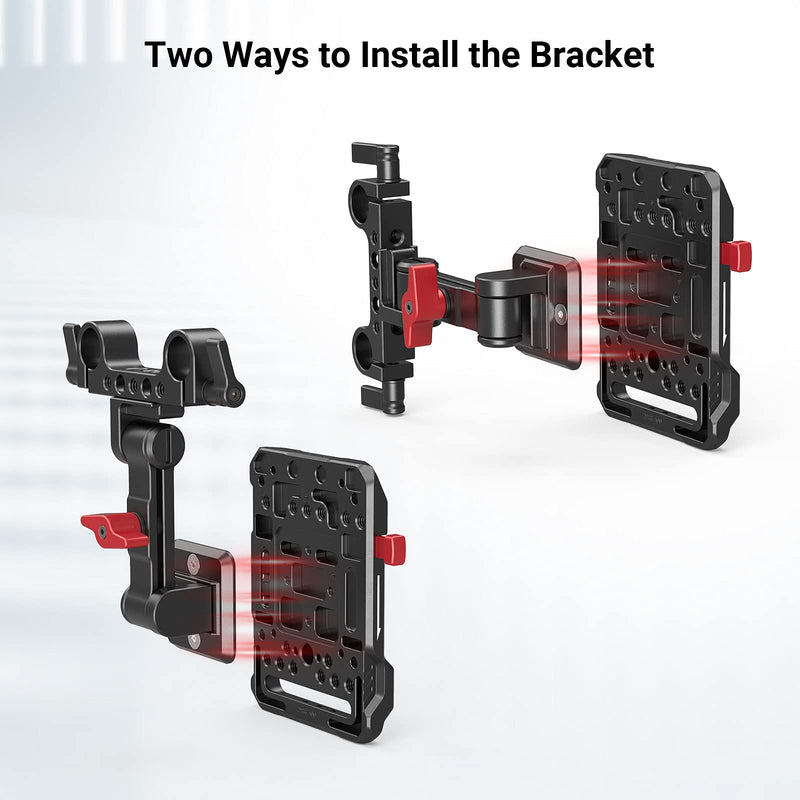 SMALLRIG V-Lock Mount Battery Plate with with 15mm Rod Clamp & Adjustable Arm - 2991