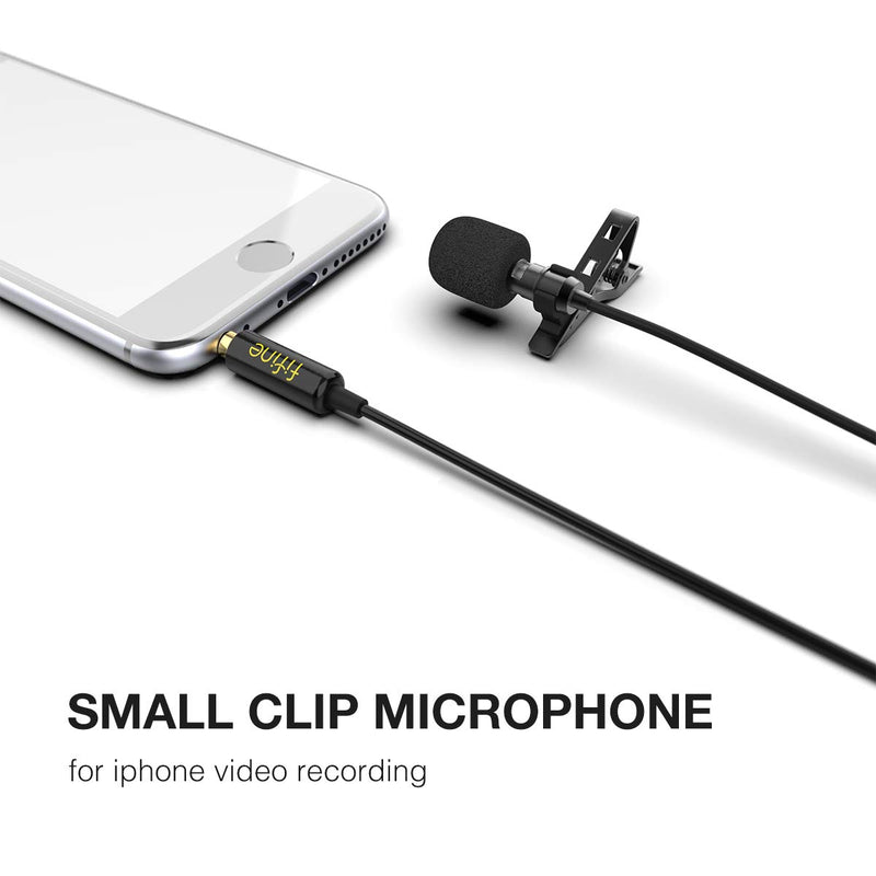 [AUSTRALIA] - FIFINE Lavalier Lapel Microphone for iPhone Smartphone PC Computer, Mini Clip-on 3.5mm Condenser Mic Kit for Recording YouTube Video Vlog Podcast ASMR Zoom, 79 Inch Extension Cord, Omnidirectional-C2A 