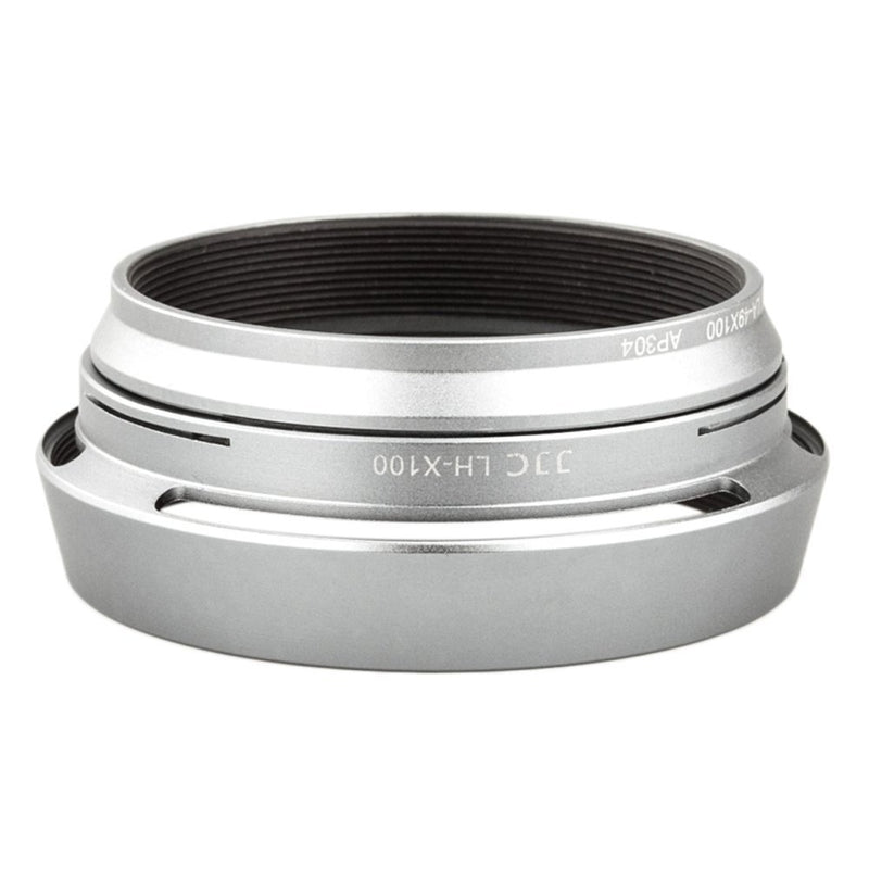JJC LH-JX100 Silver Metal Lens Hood Adapter Ring for Fujifilm X100 X100S X100T Replace AR-X100