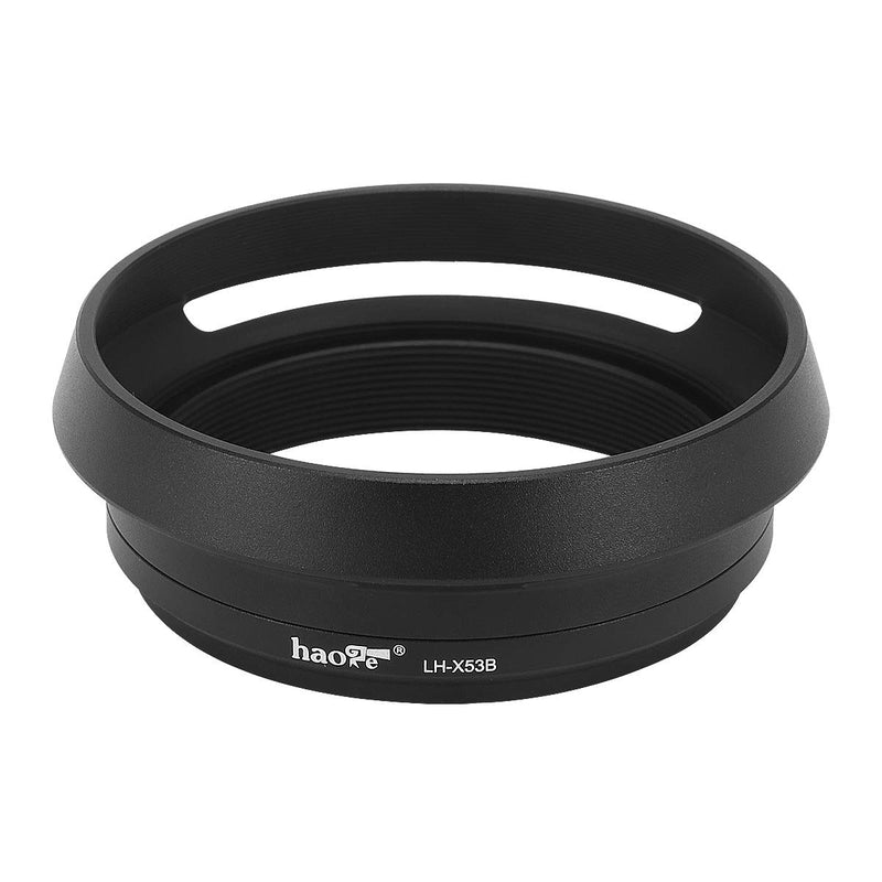 Haoge LH-X53B 3in1 Lens Hood with Adapter Ring with Cap Set for Fujifilm Fuji FinePix X70 X100 X100S X100T X100F X100V Camera Black Replaces Fujifilm LH-X100