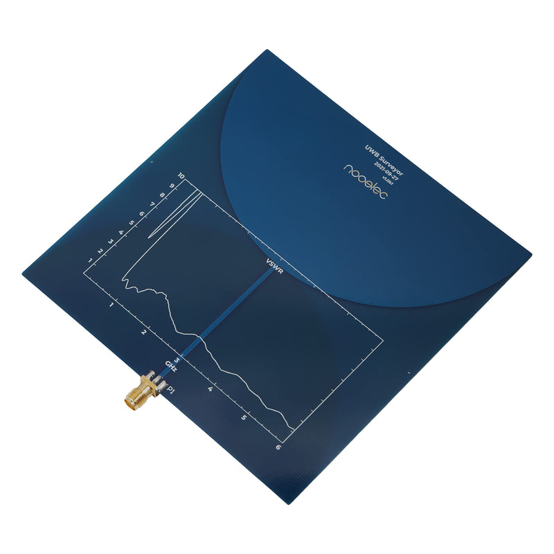 Nooelec UWB Surveyor Antenna - Extremely Wide Bandwidth Biconical Low-Profile PCB Antenna. Frequency Range of 700MHz to 10GHz, Average Gain of 3dBi. Very Small and Portable with SMA Female Connector