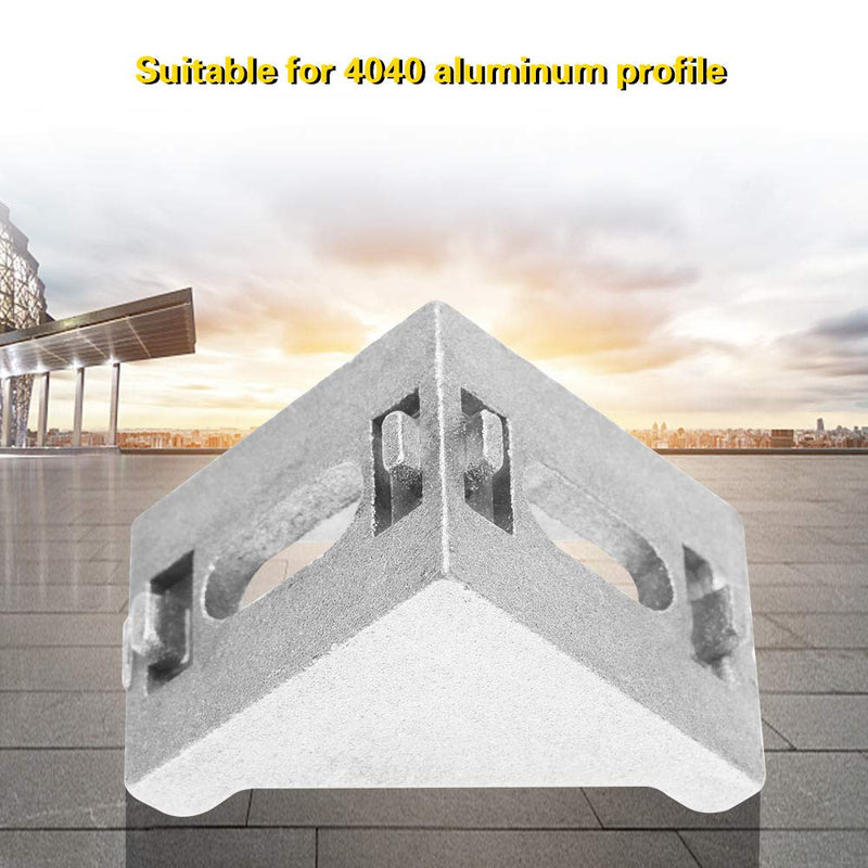 Akozon 25pcs 4040 Corner Bracket Right Angle L Shape Corner Bracket Brace Fastener 2 Hole Aluminum Brackets for Extrusion Profile