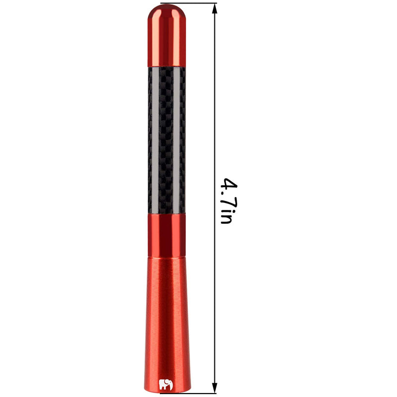 ONE250 Antenna for All Dodge RAM Trucks (RAM 1500, RAM 2500 or RAM 3500 1994-2021) - Designed for Optimized FM/AM Reception (Red) Red