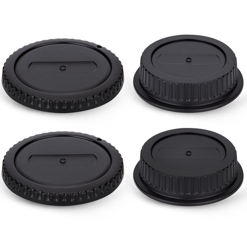 2 Pack JJC Body Cap Cover and Rear Lens Cap Kit for Canon EOS Rebel T6 T7 T5 T4i T5i T6i T6s T7i T8i SL1 SL2 SL3 60D 70D 77D 80D 90D 5D Mark II III IV 6D 7D & More Canon DSLR Camera with EF EF-S Lens For Canon EOS Mount