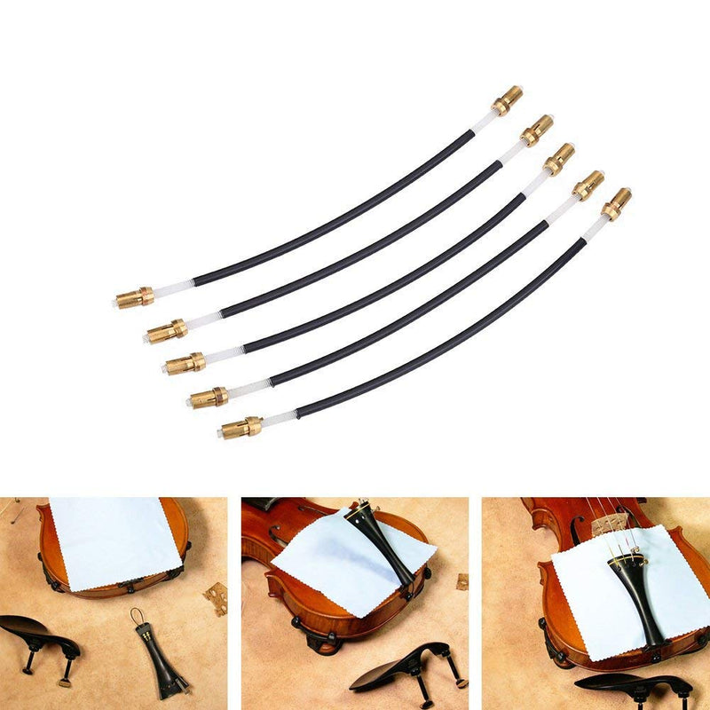 Timiy 3/4 4/4 Violin Non-slip Nylon Tailpiece Tailgut with Brass Screw Replacement Tailgut Tailcord 8pcs