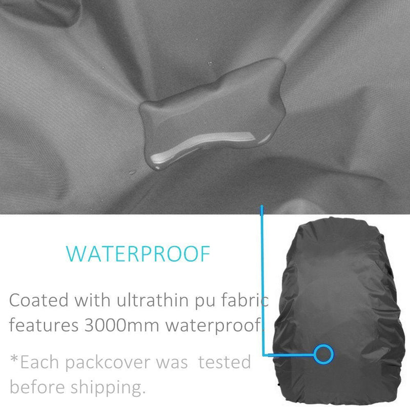 Joy Walker Waterproof Backpack Rain Cover for (15-90L), Upgraded Anti-Slip Cross Buckle Straps, Triple Strengthened Layers for Hiking Camping Traveling Black Small (for 15-25L backpack)