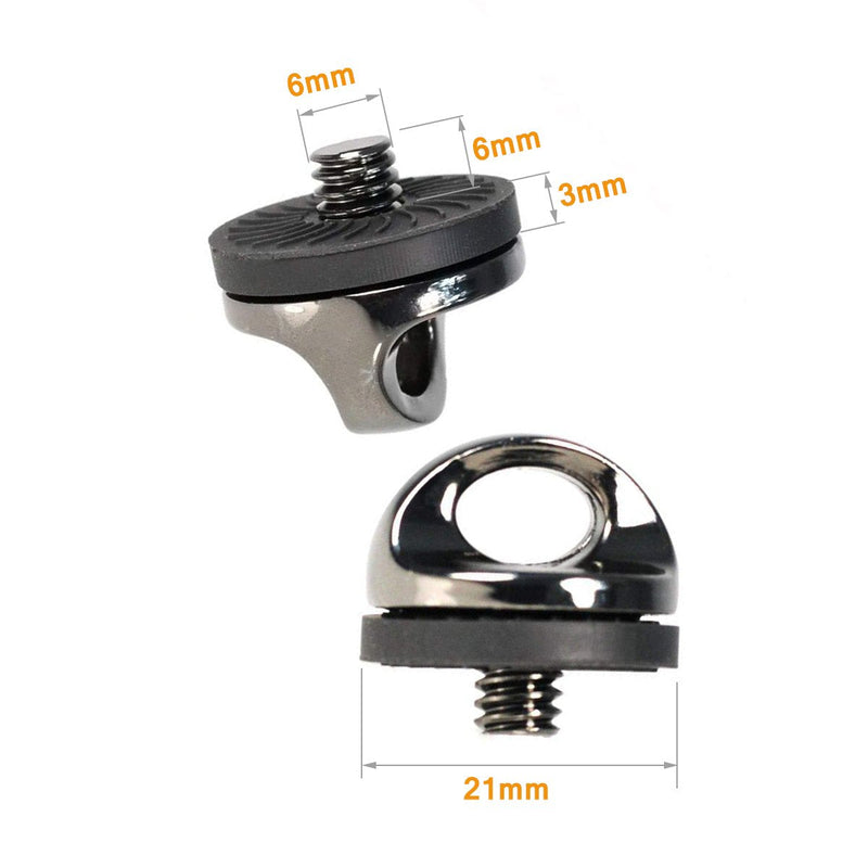 [AUSTRALIA] - SaferCCTV Quick Install Metal Screw for Quick Release Neck Strap/R-Strap/Neck Sling Strap,1/4 Screw Mouth Designed for Cameras with Quick mounting (3 Pack) 