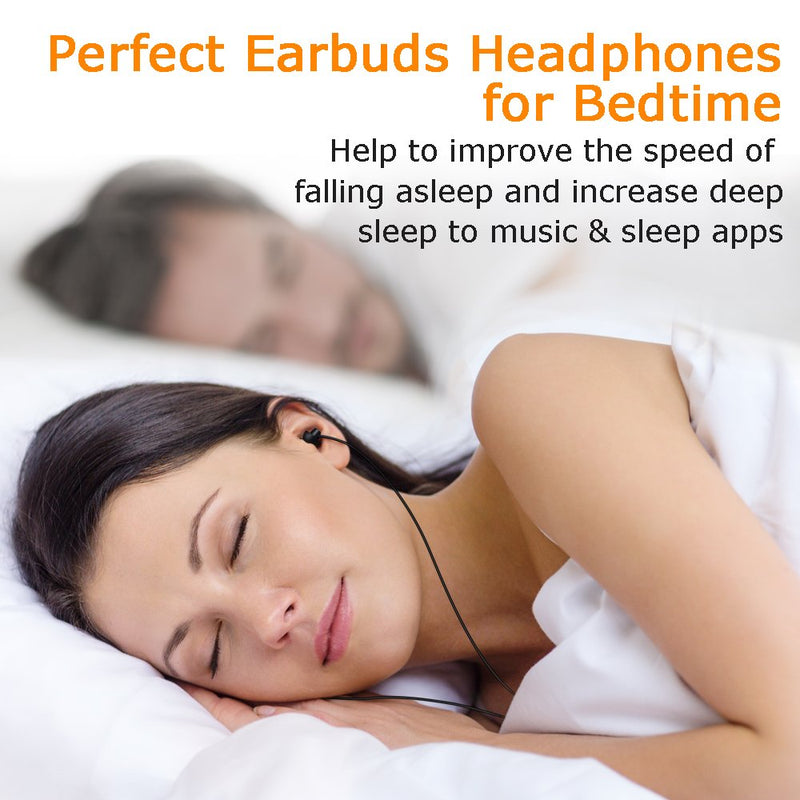 MAXROCK Sleep Earplugs - Noise Isolating Ear Plugs Sleep Earbuds Headphones with Unique Total Soft Silicone Perfect for Insomnia, Side Sleeper, Snoring, Air Travel, Meditation & Relaxation(Black) Black