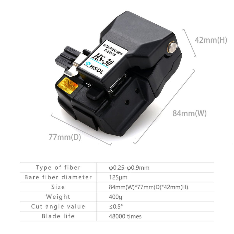 [AUSTRALIA] - High Precision HS-30 Optic Fiber Cleaver Fiber Optics Cutter Cutting Tool with 48000 Cleaves 