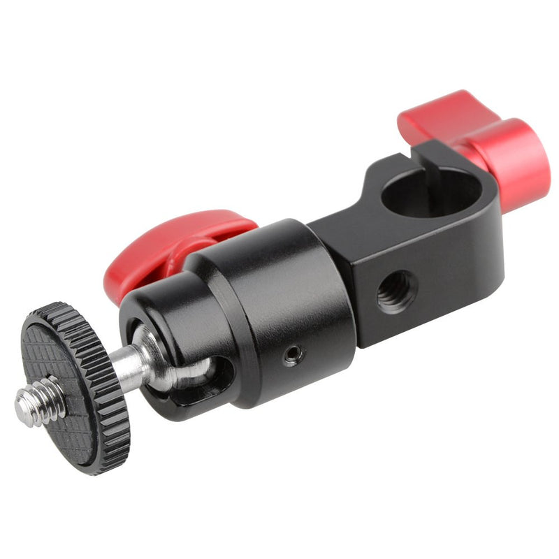 CAMVATE 15mm Rod Clamp & Ball Head Mount Adapter with 1/4"-20 Thread to Attach DIY Accessories