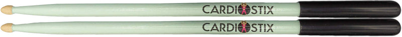 CardioStix Basic 4.5oz (1 PAIR YOU CHOOSE) American Hickory Wood Cardio Drum Sticks w/Black Grips | For Drumming, Fitness, Aerobic Class, Exercises Movin' Mint