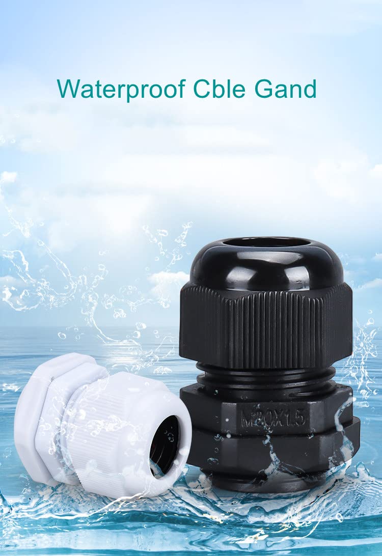 Fielect 5Pcs PG21A-0714 Flat Hole Type Cable Gland Wire Hole Waterproof Joint Adjustable 7mmx14mm 12.5mm 28.3mm 5Pcs