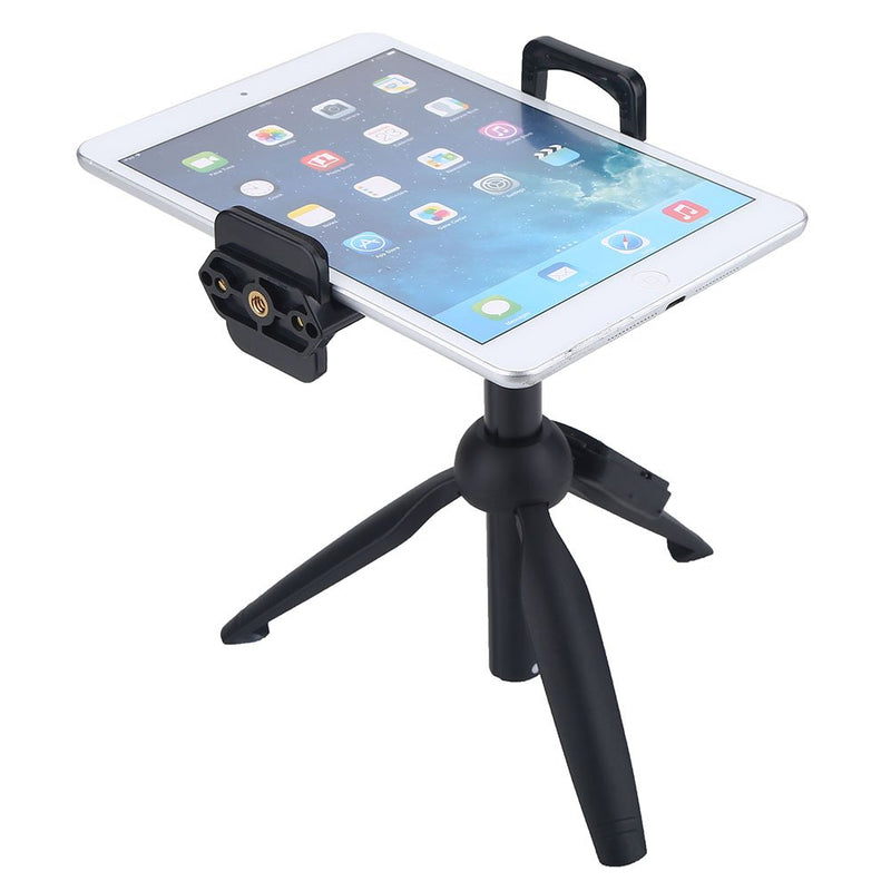 Serounder Universal 2 in 1 Tripod Adapter Tablet Phone Holder Clip Stand Mount Bracket Fits on Tripod, Monopod, Selfie Stick