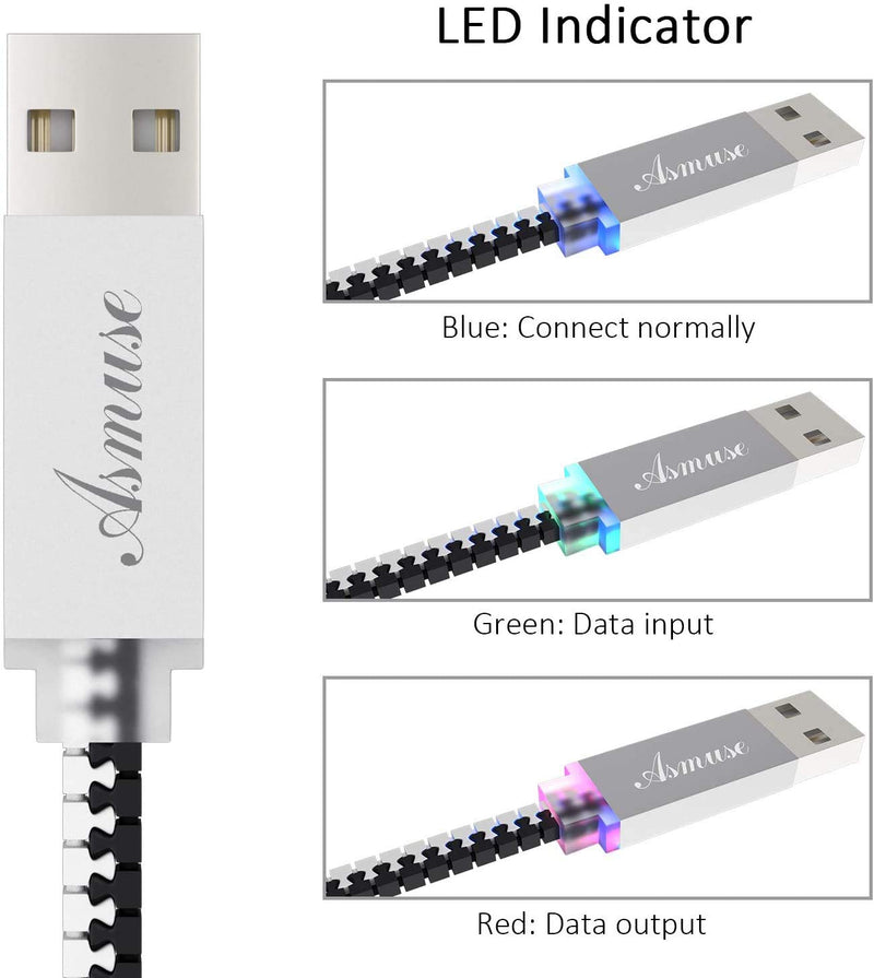 Asmuse Midi to USB Cable, Professional MIDI Interface with Zipper Design,Fever Grade Copper Wire, The Latest Chip(5.6ft)