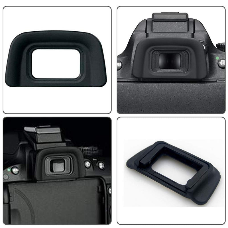 D5200 DK-20 Viewfinder Eyepiece Eyecup Eye Cup for Nikon D5200 D5100 D3100 D3000 D60 Digital Camera[2 Packs] and Camera Level Hot Shoe Level[2 Packs], Replace Eyepiece DK-20, Fire Rock Eyecup DK20