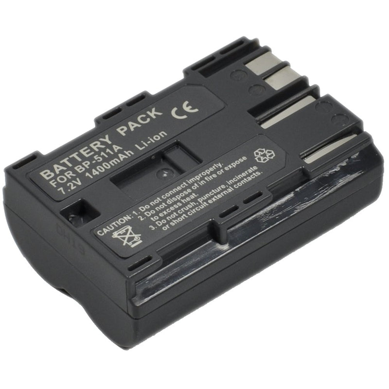 Battery for BP-511 BP-508 BP-511A BP-512 BP-514 Media Storage M30 M80 EOS 5D 10D 20D 20Da 30D 40D 50D 300D D30 D60 Rebel Kiss PowerShot G1 G2 G3 G5 G6 Pro 1 90 is